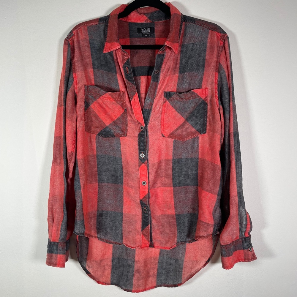 lumber jack pattern long sleeve button up
